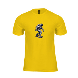 Koszulka Kosmonauta na deskorolce męski żółty daisy 2XL