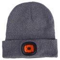 Czapka z latarką beanie szara Vilde