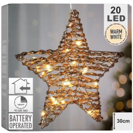 Gwiazda świecąca złota 20 LED 30 cm Vilde