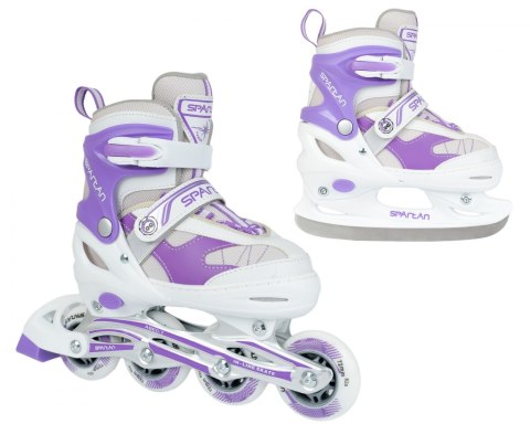 Łyżworolki 2w1 SPARTAN Purple-White Inliner (30-33) Spartan Sport