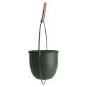 Osłonka na doniczkę wisząca metalowa zielona 30x30 cm Home Styling Collection