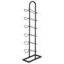 Stojak na wino metalowy czarny 6 butelek 27x13x84,5 cm