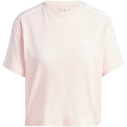 Koszulka damska adidas Essentials 3-Stripes Single Jersey Crop Top różowa IY4227